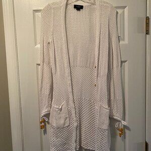 Belldini White Classic Knit Cardigan
